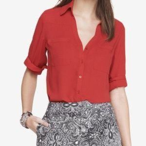 Express Portofino Original Fit Button Down Blouse